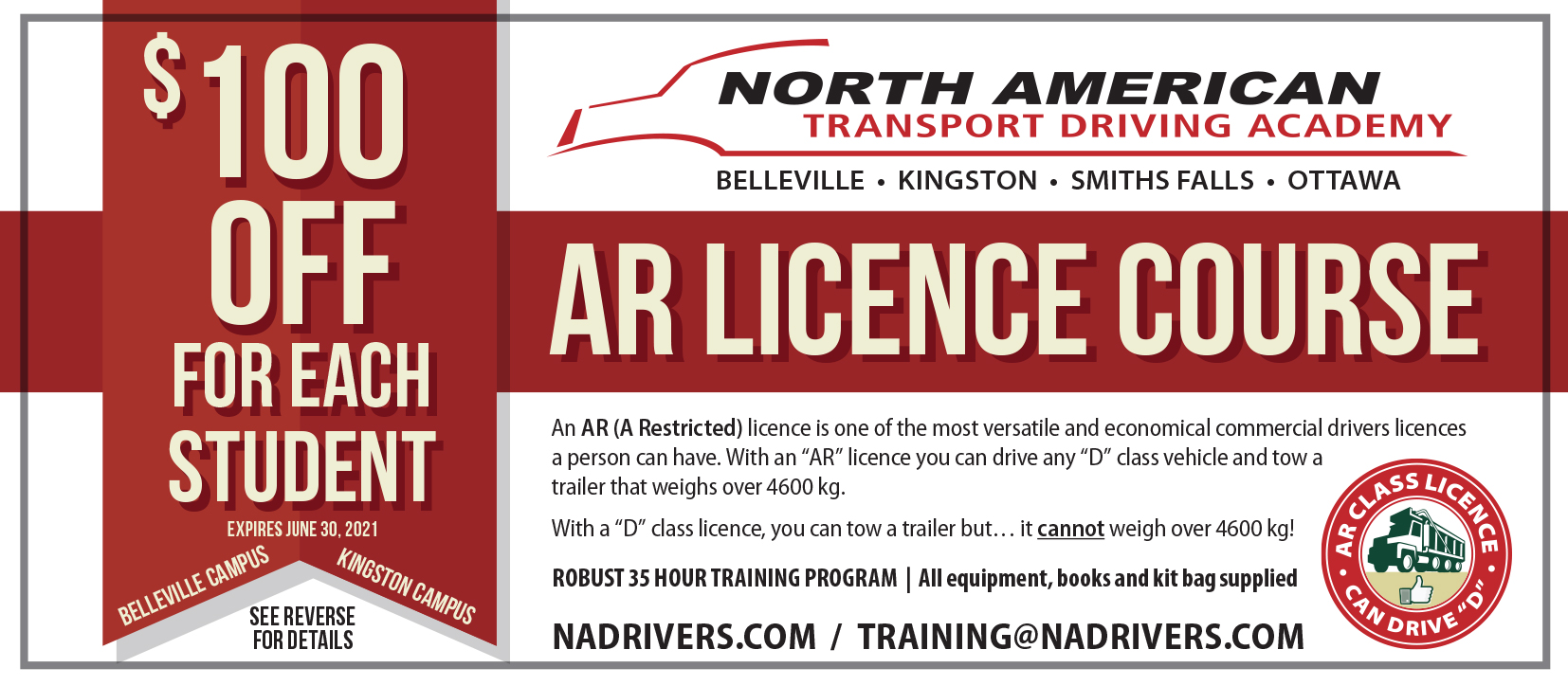 Home North American Transport Driving Academy